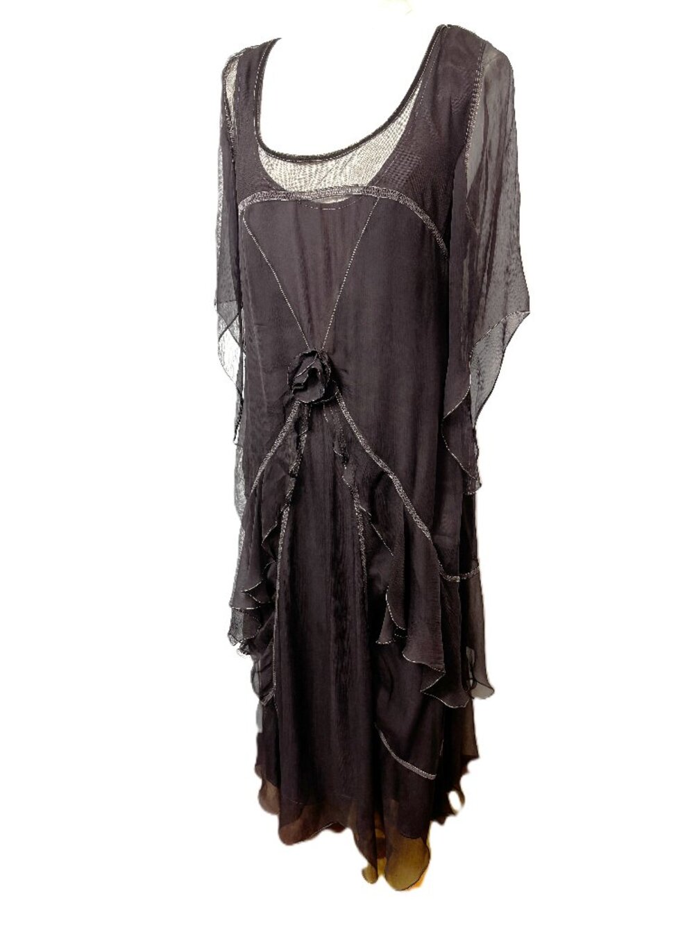 VTG Nataya Bridgerton Daisy Buchanan Style Edwardian Romantic Dress Sz XL - Picture 2 of 15